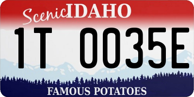 ID license plate 1T0035E