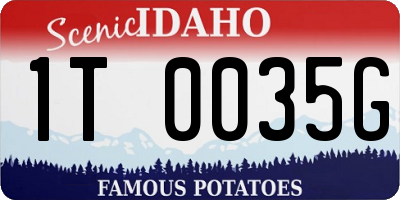 ID license plate 1T0035G
