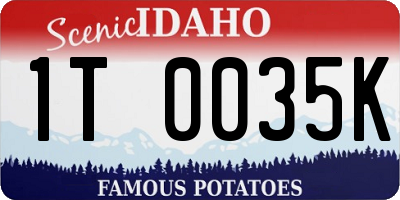 ID license plate 1T0035K