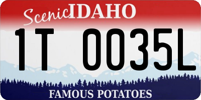 ID license plate 1T0035L