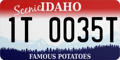 ID license plate 1T0035T