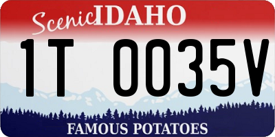 ID license plate 1T0035V