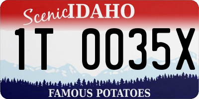 ID license plate 1T0035X