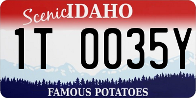 ID license plate 1T0035Y