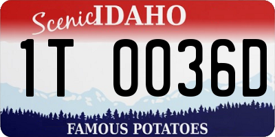 ID license plate 1T0036D