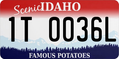 ID license plate 1T0036L