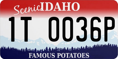 ID license plate 1T0036P
