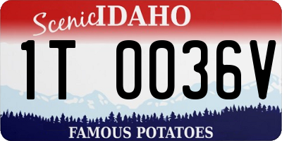 ID license plate 1T0036V