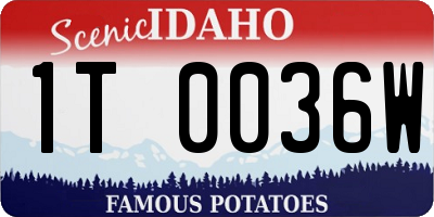 ID license plate 1T0036W