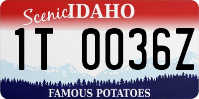 ID license plate 1T0036Z