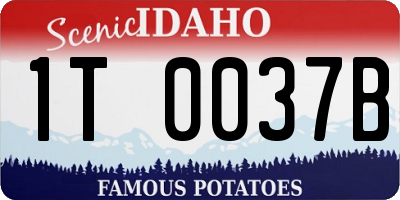 ID license plate 1T0037B