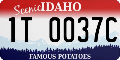 ID license plate 1T0037C