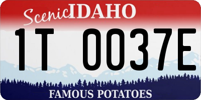 ID license plate 1T0037E