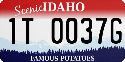 ID license plate 1T0037G