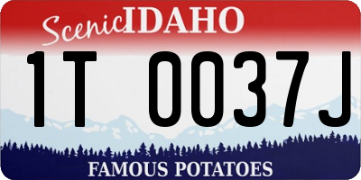 ID license plate 1T0037J