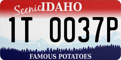 ID license plate 1T0037P