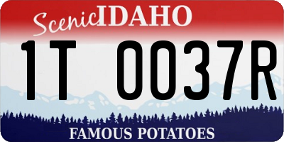 ID license plate 1T0037R