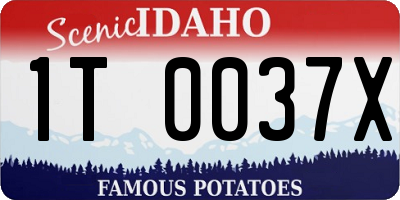 ID license plate 1T0037X