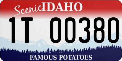 ID license plate 1T0038O
