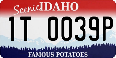 ID license plate 1T0039P
