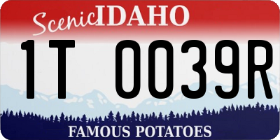 ID license plate 1T0039R