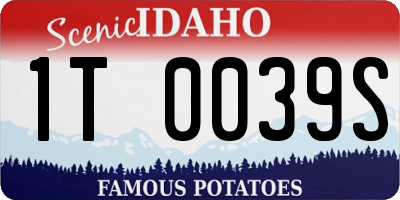 ID license plate 1T0039S