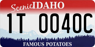 ID license plate 1T0040C