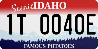 ID license plate 1T0040E