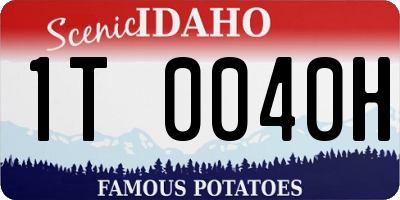 ID license plate 1T0040H