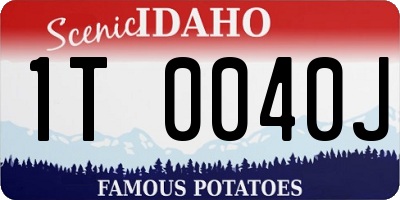 ID license plate 1T0040J