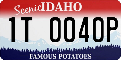 ID license plate 1T0040P