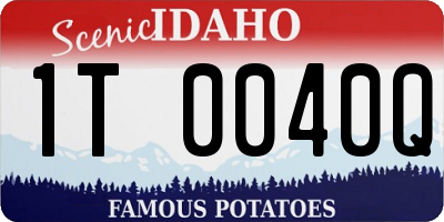 ID license plate 1T0040Q