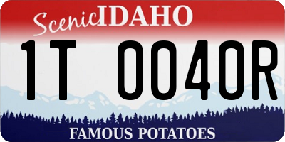 ID license plate 1T0040R
