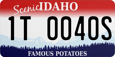 ID license plate 1T0040S