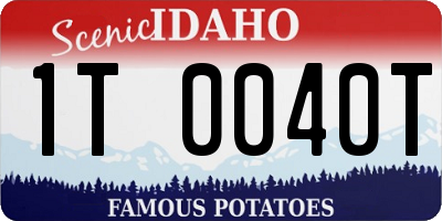ID license plate 1T0040T