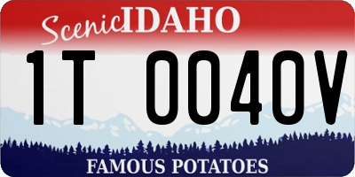 ID license plate 1T0040V
