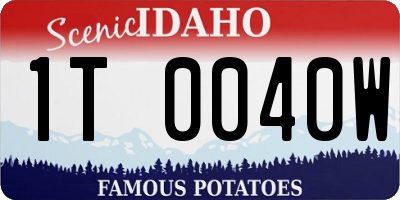 ID license plate 1T0040W