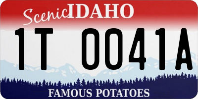ID license plate 1T0041A