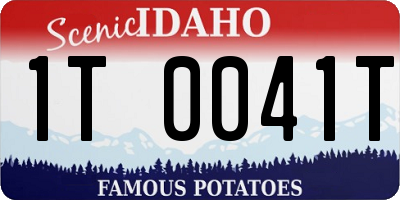 ID license plate 1T0041T