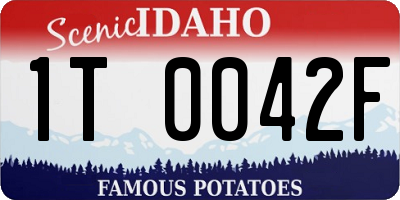 ID license plate 1T0042F