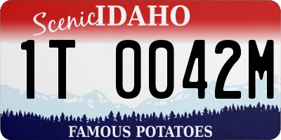 ID license plate 1T0042M