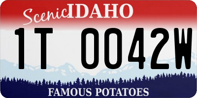 ID license plate 1T0042W