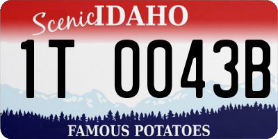 ID license plate 1T0043B