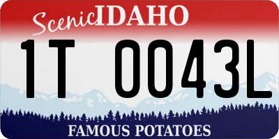 ID license plate 1T0043L