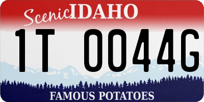 ID license plate 1T0044G