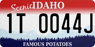 ID license plate 1T0044J