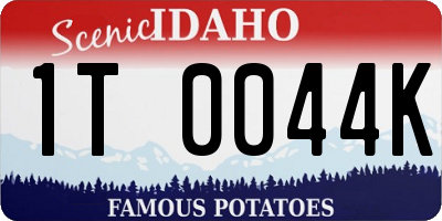 ID license plate 1T0044K