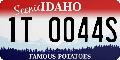 ID license plate 1T0044S