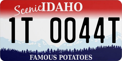 ID license plate 1T0044T