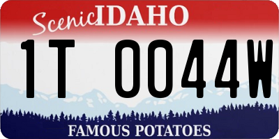 ID license plate 1T0044W